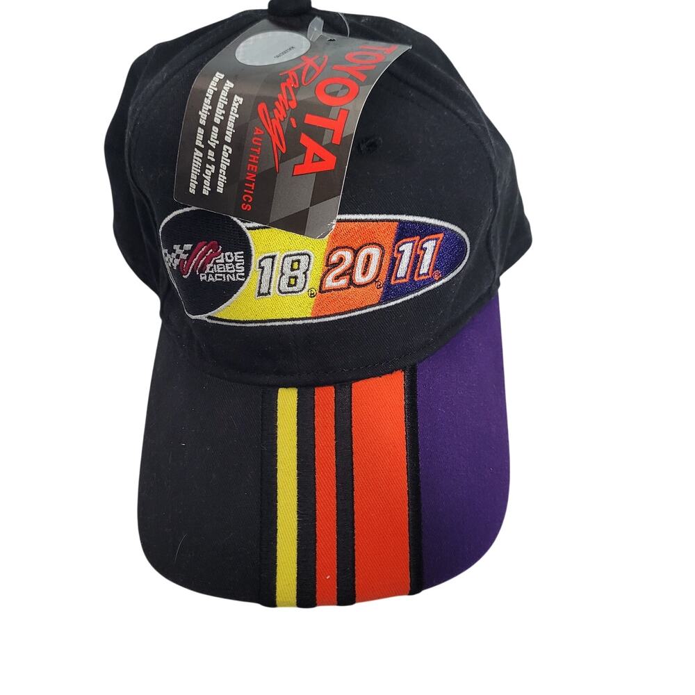 Joe Gibbs 2008 Racing Cap With Embroidered Numbers & Striped Design 8826-1Clo4